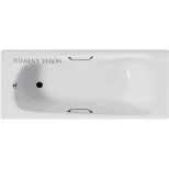 Чугунная ванна 140x70 см с отверстиями для ручек Vinsent Veron Concept VCO1407042H
