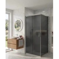 Душевой уголок MaybahGlass MGY-2194-5 140x55 см, профиль матовый хром, стекло графитовое матовое