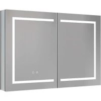 Зеркальный шкаф Aquatek AQ7104-MLC 100x70 см, с LED-подсветкой, сенсорным выключателем, антизапотеванием