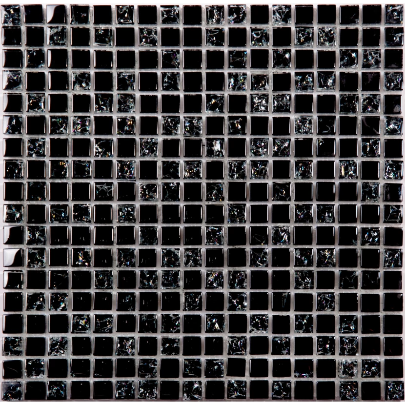 Стеклянная плитка мозаика No-193  стекло (1,5*1,5*8) 30,5*30,5