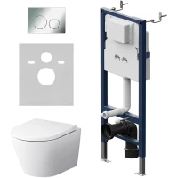 Комплект подвесной унитаз Am.Pm Sense + система инсталляции Am.Pm PrimeFit L IS90151.741701