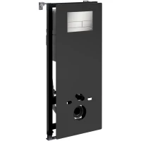 Инсталляция для унитаза WasserKRAFT Abens 20 20TLT.010.ME.BL.BN04 с кнопкой смыва, никель