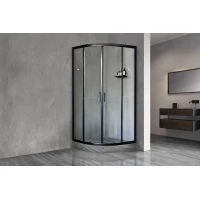 Душевой уголок Royal Bath RB100HKD-T-BL 100x100 см, профиль черный матовый, стекло прозрачное