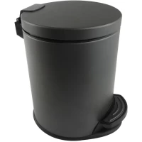 Мусорное ведро Aquatek Вега AQ4016MB 3л, с педалью, черный матовый