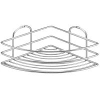 Полка для ванной Tekno-tel BK021 20x20 см, угловая, хром