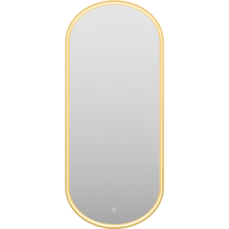 Зеркало Brevita Saturn Saturn-02090-ЧмП 50x115 см, с LED-подсветкой, сенсорным выключателем, золотой матовый