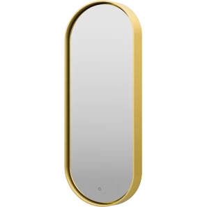 Изображение товара зеркало brevita saturn saturn-02090-чмп 50x115 см, с led-подсветкой, сенсорным выключателем, золотой матовый