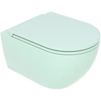 Унитаз подвесной GSG Like LKWCSO025 безободковый, бирюзовый матовый
