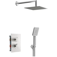 Душевой комплект AQG Alpha 19ALTEC22911 250 мм, с термостатом, никель