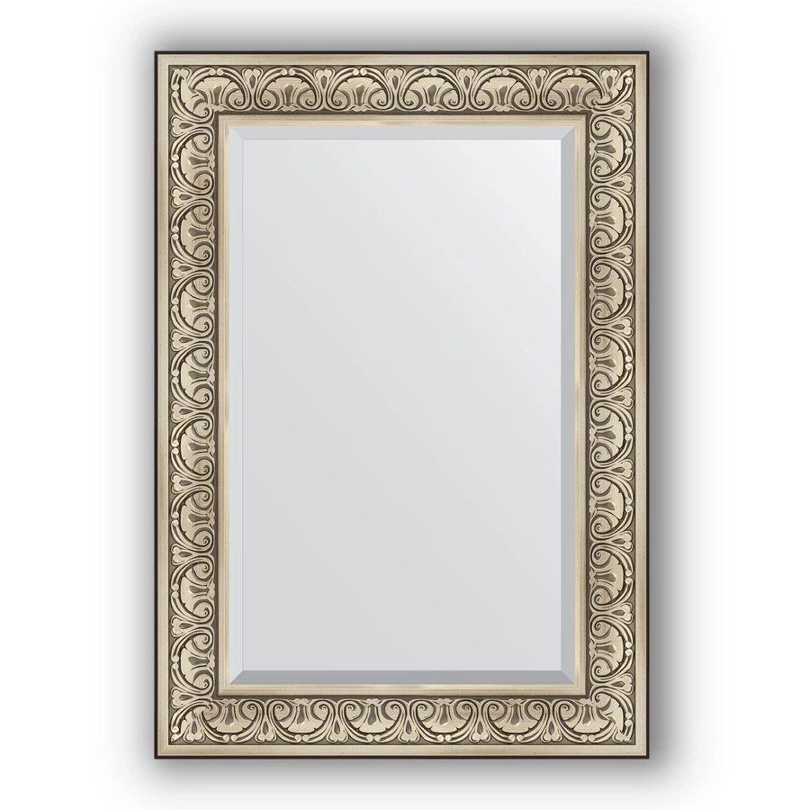 Зеркало 70x100 см барокко серебро Evoform Exclusive BY 3450 зеркало 80х135 см барокко золото evoform exclusive g by 4251