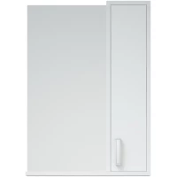Зеркальный шкаф 50x70 см белый глянец/белый матовый R Corozo Колор SD-00000683