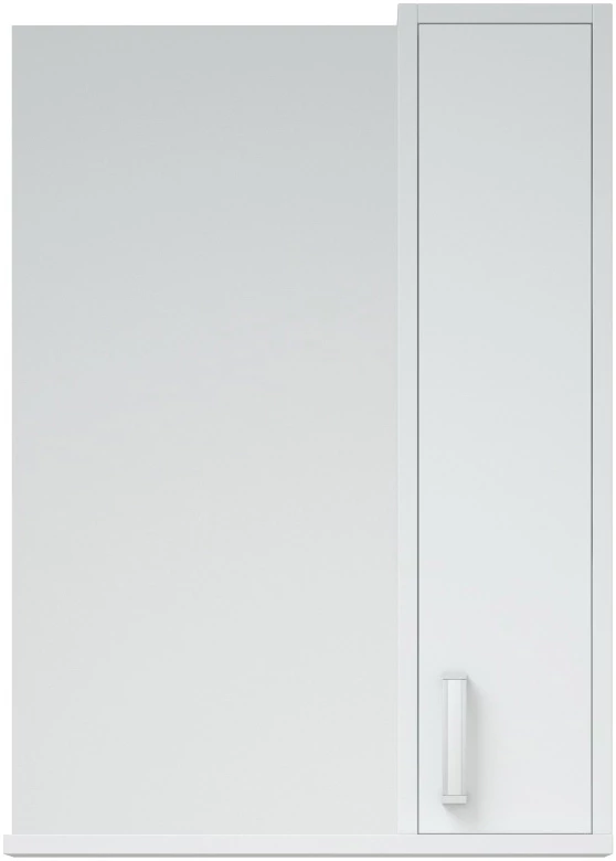 Зеркальный шкаф 50x70 см белый глянец/белый матовый R Corozo Колор SD-00000683
