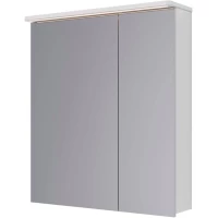 Зеркальный шкаф 70x80 см белый глянец Lemark Zenon LM70ZS-Z