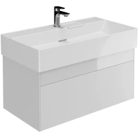 Тумба белый глянец/белый матовый 86,8 см Kerama Marazzi Logica LOG.90.2\WHT