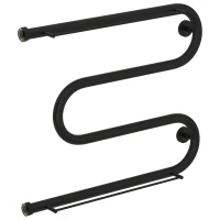 Полотенцесушитель водяной 500x650 черный матовый Сунержа М-образный 2 полки 31-0008-5065