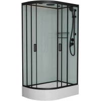 Душевая кабина 120x80x220 см Frank F412/1R Black 145009 прозрачное