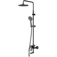 Душевая система Am.Pm Sunny F0785C922 220 мм, со смесителем, черный матовый