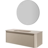 Комплект мебели Armadi Art Voi Daphne 782-120-D + 786-120-D без отв. + 545-100-CR 122 см, подвесной, бежевый матовый