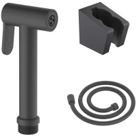 Гигиенический душ Aquatek AQ2054MB с держателем, шлангом, черный матовый