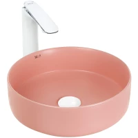 Раковина-чаша WeltWasser Elbach 3134 MP 10000004515 35,5x35,5 см, накладная, розовый матовый