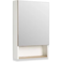 Зеркальный шкаф 50x65 см дуб крафт/белый R Runo Бари 00-00001381