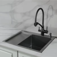 Кухонная мойка РМС вороненая сталь MRK-5851BL-R