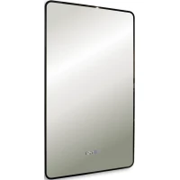 Зеркало Silver Mirrors Incanto LED-00002537 60x100 см, с LED-подсветкой, сенсорным выключателем, диммером, антизапотеванием, часами, черный