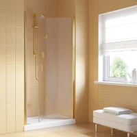 Душевая дверь Vegas Glass GPS LUX 70 09 02 R 70 см R, профиль золотой, стекло шиншилла