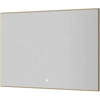 Зеркало Armadi Art 543-100-MG 100x70 см, с LED-подсветкой, сенсорным выключателем, диммером, антизапотеванием, золотой матовый