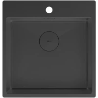 Кухонная мойка Lemark Janga 490 9932108 49x51 см, черный матовый