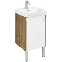 Тумба белый глянец/дуб рустикальный 38 см Акватон Сканди Doors 1A278701SDZ90