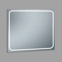 Зеркало Xpertials Emin 84354135-36747 120x80 см, с LED-подсветкой, сенсорным выключателем, диммером, антизапотеванием, нержавеющая сталь