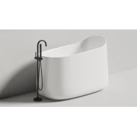 Ванна из литьевого мрамора Salini S-Sense Oriente Ofuro 1043101M 140x80 см, отдельностоящая, белый матовый