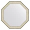 Зеркало 60x60 см брашированное серебро Evoform Octagon BY 7422 - 1