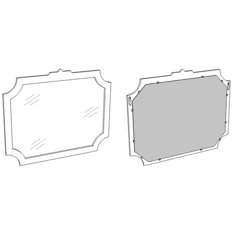 Зеркало 105x80 см белый матовый Corozo Манойр SD-00000272