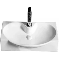 Раковина CeramaLux STR4282A 69x33,5 см, накладная, подвесная, белый