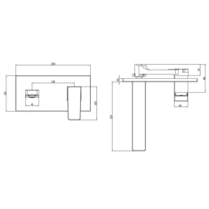Изображение товара смеситель для раковины с донным клапаном villeroy & boch architectura square tvw12500300061