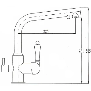 Изображение товара смеситель для кухни с подключением к фильтру kaiser vincent 31144-3