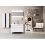 Комплект мебели белый глянец 100 см Aqwella 5 Stars Bergamo Ber.01.10/n/W + Ber.10.04.D + Ber.02.10