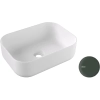 Раковина-чаша Alice Unica 32190139 50x37 см, накладная, зеленый матовый