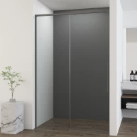 Душевая дверь Vincea Ultima VDS-7UL120CLGM 120 см, профиль вороненая сталь, стекло прозрачное