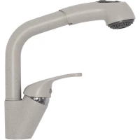 Смеситель для кухни серый Polygran Высокая лейка 464117