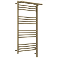 Полотенцесушитель электрический 1000x500 золотой шелк МЭМ правый Сунержа Богема с полкой 3.0 32-5807-1050