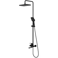 Душевая система Splenka S30.24.06 320x210 мм, со смесителем, черный матовый