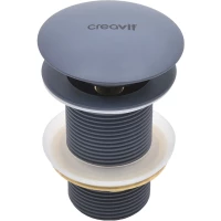 Донный клапан для раковины Creavit SF030.BSM без перелива, базальт матовый