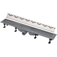 Душевой трап (лоток) AlcaPlast APZ22 Hope APZ22-950 + HOPE-950M 94,4 см, с решеткой, перфорированный, нержавеющая сталь