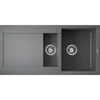 Кухонная мойка Omoikiri Tetogranit Sakaime 100-2-PL 4993899 100x50 см, платина