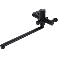 Смеситель для ванны Agger Easy A3121144 универсальный, с душевым гарнитуром, черный матовый