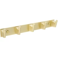 Планка с крючками Fixsen Trend Gold FX-99005-5 для ванны, золотой матовый