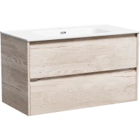 Тумба под раковину Sancos Libra LB90EG 89 см, подвесная, дуб галифакс